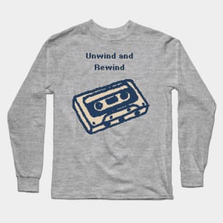 Unwind and Rewind - 1bit PixelArt Long Sleeve T-Shirt